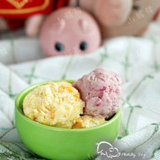 芒果草莓冰淇淋