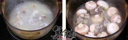 白蘑菇排骨汤的做法