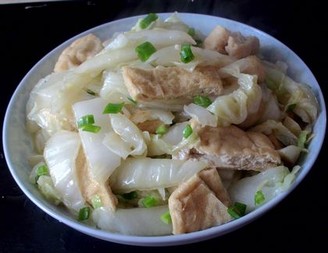 油豆腐炒大白菜