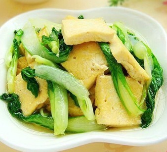 小青菜炒北豆腐的做法