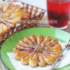 紫薯菊花面包