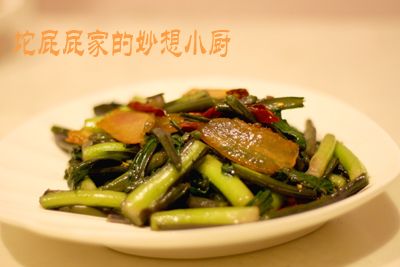 腊肉炒菜苔 的做法_腊肉炒菜苔 怎么做好吃【图文】_坨坨妈分享的腊肉