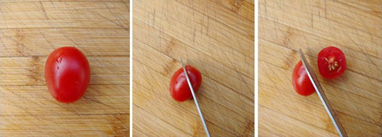 10秒内把小西红柿切成心形
