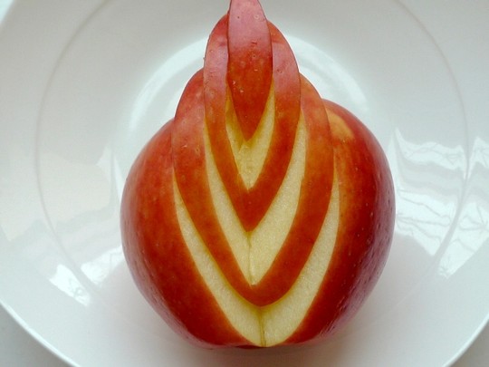 【图】最简单的苹果切花_最简单的苹果切花的
