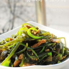 青椒海带丝炒肉