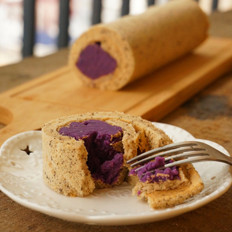 红茶紫薯蛋糕卷