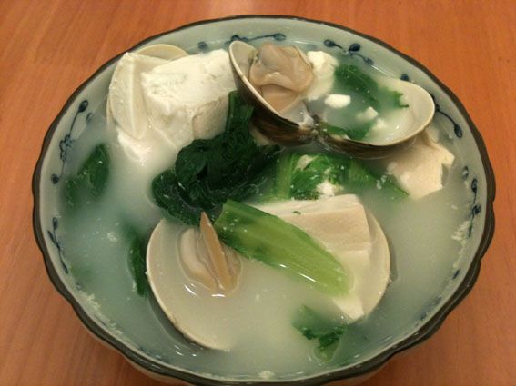 沙白芥菜豆腐汤的做法